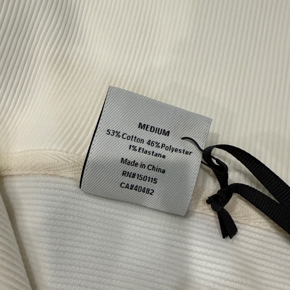 Varley Ivory Ribbed Half-Zip Top - Picture 3 of 5